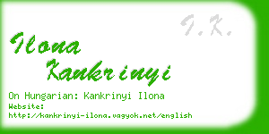 ilona kankrinyi business card